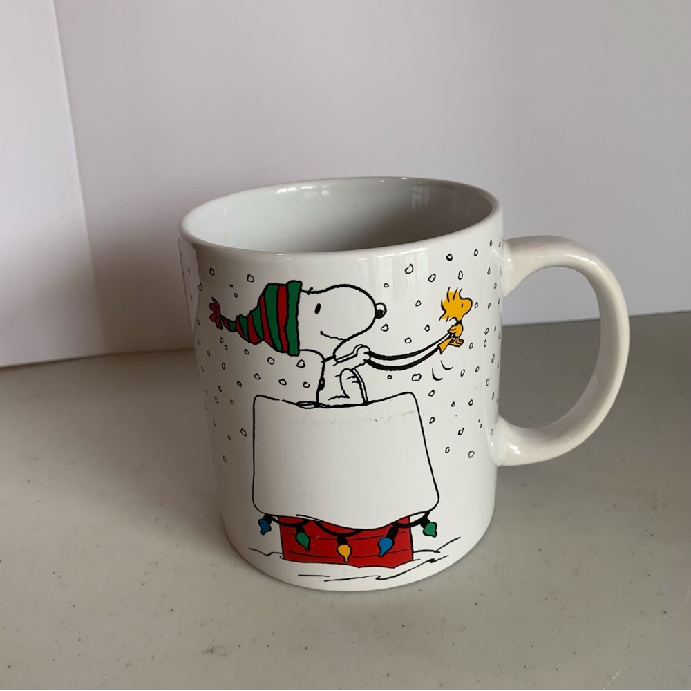Zrike Brands Peanuts Snoopy Woodstock Large Christmas Coffee Mug 2023